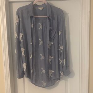 Umgee Blue Button-Up Shirt